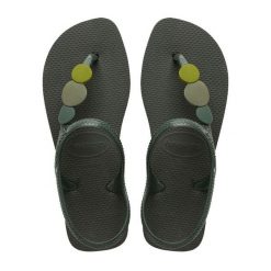 Klapki Havaianas Model Flash Urban Plus Kolor Zielony. Zielone klapki damskie Havaianas, bez wzorów, z gumy, sportowe, bez obcasa. Za 94.99 zł.