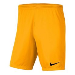 Męskie Spodenki Dry Park III. Żółte krótkie spodenki sportowe męskie Nike, m, bez wzorów, trekkingowe. Za 90.99 zł.