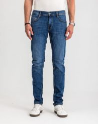 Męskie Spodnie Jeansowe Mustang Style Oregon Tapered Denim Blue 1017123 5000 782. Niebieskie jeansy męskie Mustang, l, bez wzorów, z denimu. Za 199.99 zł.