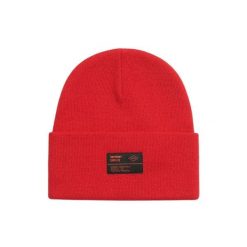 Damska czapka z dzianiny Superdry Surplus. Czerwone czapki i kapelusze damskie Superdry., bez wzorów, z dzianiny, biznesowe. Za 88.65 zł.