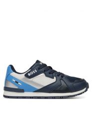 BOSS Sneakersy J51646 M Granatowy. Niebieskie buty sportowe chłopięce Boss, bez wzorów, ze skóry, bez zapięcia. Za 299.99 zł.