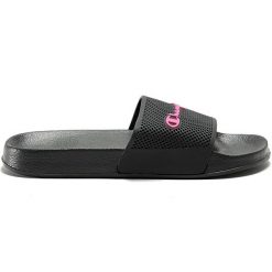 Klapki damskie Champion Slide Daytona. Czarne klapki damskie Champion, bez wzorów, bez obcasa. Za 109.00 zł.