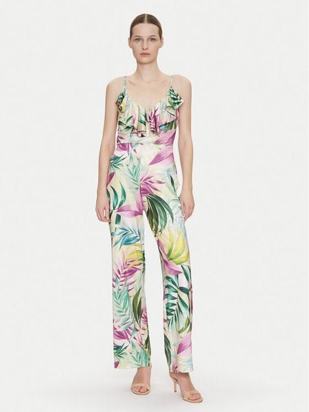 Guess Kombinezon W5GD72 KBAC2 Kolorowy Regular Fit. Sukienki damskie Guess, s, z aplikacjami, z syntetyku, bez kołnierzyka, bez ramiączek. Za 349.99 zł.