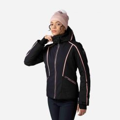 Kurtka narciarska damska Rossignol W Flat. Czarne kurtki sportowe damskie Rossignol, na zimę, s, bez wzorów, bez kaptura, narciarskie. W wyprzedaży za 1,409.00 zł.
