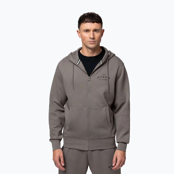 Bluza męska Pitbull Sampson Hooded Zip Sweatshirt. Szare bluzy męskie PITBULL, m, bez wzorów, z bawełny, bez kaptura, na fitness i siłownię. Za 249.99 zł.