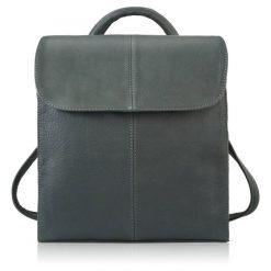 Plecaczek damski skórzany szary mały plecak miejski Abruzzo ABR-42-GR. Szare plecaki damskie bez wzorów, ze skóry. Za 219.00 zł.