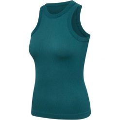 Bezszwowy damski top prążkowany Hummel Pulse. Zielone obuwie sportowe damskie Hummel, bez wzorów, prążkowane, na fitness i siłownię. Za 196.00 zł.