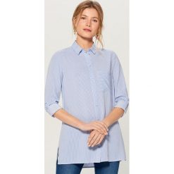Koszula z podwijanymi rękawami - Niebieski. Koszule damskie marki Mohito. W wyprzedaży za 59.99 zł.