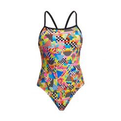 Strój kąpielowy damski Funkita Junk Yard Single Strap. Żółte kostiumy jednoczęściowe damskie FUNKITA, xs, bez wzorów, z poliesteru, sportowe, do pływania. Za 239.99 zł.
