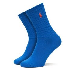 Skarpety długie Polo Ralph Lauren. Niebieskie skarpety męskie Polo Ralph Lauren, bez wzorów. Za 89.99 zł.