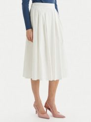 ONLY Spódnica trapezowa Maila 15369555 Biały Regular Fit. Białe spódnice damskie Only, xs, bez wzorów, z bawełny, trapezowe. Za 179.99 zł.