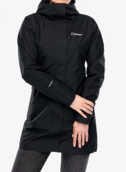 Parka przeciwdeszczowa damska Berghaus Omeara Long Shell Jacket. Czarne parki damskie Berghaus, m, bez wzorów, bez kaptura. Za 714.99 zł.