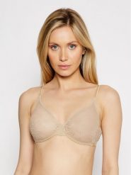 Gossard Biustonosz z fiszbiną Lace Sheer 13001 Beżowy. Brązowe biustonosze Gossard, bez wzorów, z syntetyku. Za 169.99 zł.
