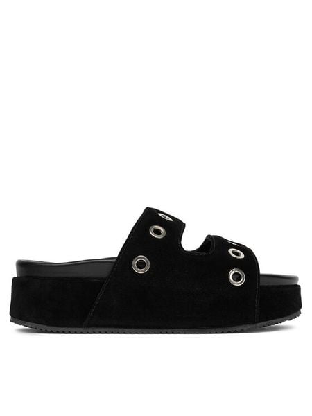 Inuikii Klapki Suede Studs 70103-153 Czarny. Czarne klapki damskie Inuikii, bez wzorów, ze skóry, bez obcasa. Za 759.99 zł.