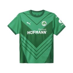 Młodzieżowa koszulka wyjazdowa Greuther Fürth 24/25 PUMA Sport Green Power. Zielona koszulki sportowe męskie Puma, l, bez wzorów, bez kołnierzyka, bez ramiączek. W wyprzedaży za 219.00 zł.