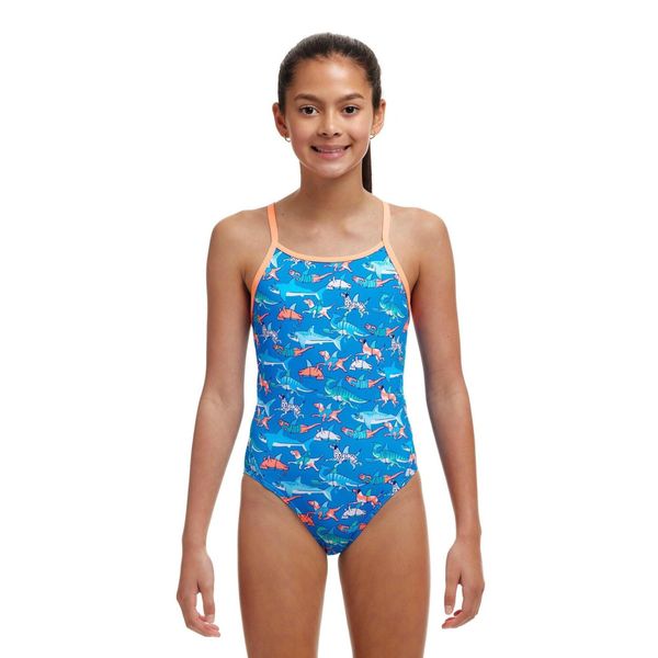 Strój kąpielowy jednoczęściowy FUNKITA Fin Swimming - dziewczęcy. Brązowe stroje kąpielowe dla dziewczynek FUNKITA, bez wzorów. Za 159.00 zł.