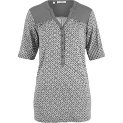 Shirt z krótkim rękawem bonprix dymny szary wzorzysty. Bluzki damskie bonprix. Za 49.99 zł.