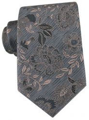 Popielaty Krawat z Beżowym Wzorem Kwiatowym - Chattier. Szare krawaty i muchy Chattier, bez wzorów, z tkaniny, eleganckie. Za 55.00 zł.