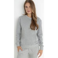 Szara Bluza Phaelis. Szare bluzy damskie Born2be, l, bez wzorów, z bawełny, bez kaptura. Za 19.99 zł.