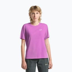 Koszulka trekkingowa damska Jack Wolfskin Vonnan. Fioletowe koszulki sportowe damskie Jack Wolfskin, l, bez wzorów, z poliesteru, bez kołnierzyka, bez ramiączek, trekkingowe. Za 159.99 zł.