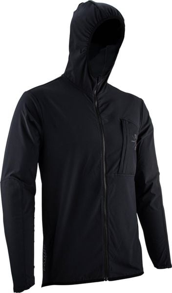 Kurtka rowerowa MTB męska Leatt Trail 1.0. Czarne kurtki męskie LEATT, m, bez wzorów, z materiału, z kapturem. Za 419.99 zł.