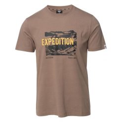 T-shirt Męski Z Krótkim Rękawem Reman. Brązowe koszulki sportowe męskie Hi-tec, m, bez wzorów, bez kołnierzyka, bez ramiączek, trekkingowe. Za 77.99 zł.
