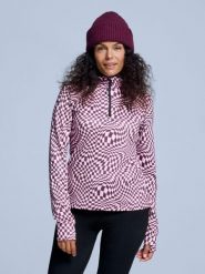 Bluza narciarska - Damska - Cabin Life - Bordeaux. Czerwone bluzy damskie POEDERBAAS, na zimę, xs, bez wzorów, z elastanu, bez kaptura. Za 242.82 zł.