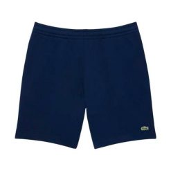 Szorty sportowe Lacoste z bawełny w kolorze granatowym. Niebieskie krótkie spodenki sportowe męskie Lacoste, m, bez wzorów, z bawełny, tenisowe. Za 403.05 zł.