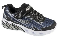 Buty sportowe Sneakersy chłopięce, S-Lights: Light Storm 2.0 - Bolt Brights. Czarne trampki i tenisówki chłopięce Skechers, bez wzorów, z materiału, sportowe, bez zapięcia. Za 199.99 zł.