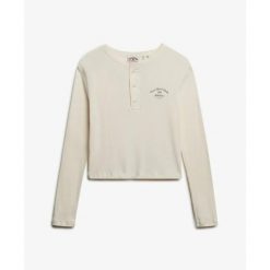 Damska koszulka z długim rękawem Superdry Athletic Essentials. Białe t-shirty damskie Superdry., l, bez wzorów, z materiału, eleganckie, bez kołnierzyka. Za 195.65 zł.
