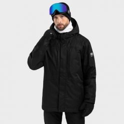 Kurtka snowboardowa męska W4 Vostock. Czarne kurtki sportowe męskie SIROKO, na zimę, m, bez wzorów, narciarskie. W wyprzedaży za 424.00 zł.