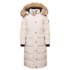 Damska długa kurtka Superdry Everest. Szare kurtki damskie Superdry., na zimę, m, z aplikacjami, z futra, bez kaptura. Za 839.55 zł.