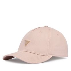 Czapka z daszkiem Guess. Czerwone czapki i kapelusze damskie Guess, z aplikacjami. Za 154.99 zł.