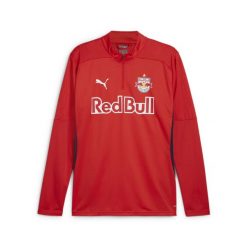 Męska bluza treningowa z zamkiem 1/4 FC Red Bull Salzburg PUMA Red Navy Blue. Czerwone bluzy męskie Puma, m, bez wzorów, bez kaptura, na fitness i siłownię. Za 300.73 zł.