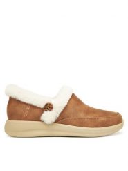 Skechers Kapcie Cozy Escape 168114/CSNT Brązowy. Brązowe kapcie damskie Skechers, bez wzorów, ze skóry. Za 209.99 zł.