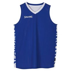 Jersey Spalding Essential Reversible. Białe koszulki sportowe męskie Spalding, m, bez wzorów, z jersey, bez kołnierzyka, bez ramiączek, na fitness i siłownię. W wyprzedaży za 101.85 zł.