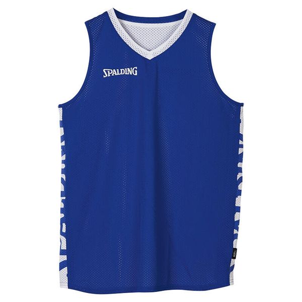 Jersey Spalding Essential Reversible. Białe koszulki sportowe męskie Spalding, m, bez wzorów, z jersey, bez kołnierzyka, bez ramiączek, na fitness i siłownię. W wyprzedaży za 104.65 zł.