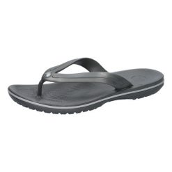 Japonki damskie Crocs Flip. Czarne klapki damskie Crocs, bez wzorów, z materiału, bez obcasa. Za 226.00 zł.