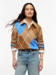 Tommy Hilfiger bluzka z dzianiny Kobiety Bawełna (100%) brązowy, XL. Brązowe bluzki damskie Tommy Hilfiger, xl, bez wzorów, z bawełny, bez kołnierzyka, bez ramiączek. Za 649.95 zł.