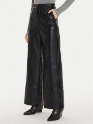 Bardot Spodnie z imitacji skóry 58936PB Czarny Slim Fit. Czarne spodnie materiałowe damskie Bardot, bez wzorów, ze skóry. Za 319.99 zł.