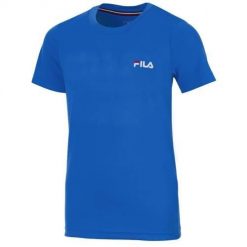 Koszulka treningowa chłopięca Fila FJL141003E1100. Niebieskie t-shirty dla chłopców Fila, bez wzorów, bez ramiączek. Za 178.00 zł.