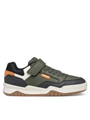 Geox Sneakersy J Perth Boy J367RE 0MEMS C3009 M Zielony ciemny. Zielone buty sportowe chłopięce Geox, bez wzorów, ze skóry, bez zapięcia. Za 206.99 zł.