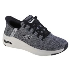 Buty sportowe Sneakersy męskie, Skechers Arch Fit-New Verse. Szare buty sportowe męskie Skechers, bez zapięcia, trekkingowe. Za 379.99 zł.