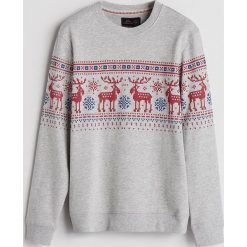 Bluza ze świątecznym motywem - Jasny szar. Bluzy męskie marki Reserved. W wyprzedaży za 69.99 zł.