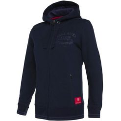Damska bluza dresowa zapinana na zamek Université de Bologne. Niebieskie bluzy damskie Macron, bez wzorów, z dresówki, bez kaptura, do piłki nożnej. Za 378.00 zł.