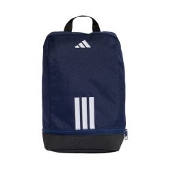 Torba na buty adidas Tiro, 10,7 L, granatowa. Niebieskie obuwie sportowe damskie Adidas, bez wzorów, z poliesteru. Za 60.99 zł.