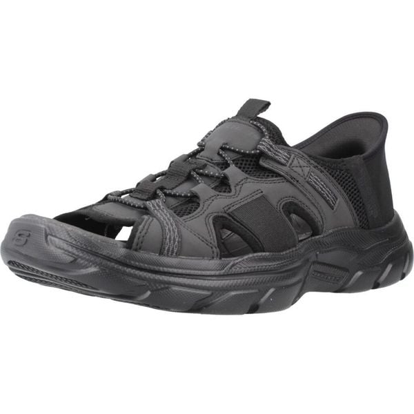 Sandały SKECHERS SLIP-INS REVOLTED SS Czarny. Czarne sandały męskie Skechers, z syntetyku, bez zapięcia. Za 279.99 zł.