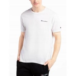 Koszulka T-shirt na co dzień męska CHAMPION bawełna. Białe t-shirty męskie Champion, m, bez wzorów, z bawełny, bez kołnierzyka. Za 109.00 zł.