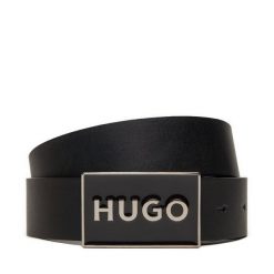 Pasek Męski HUGO. Czarne paski damskie Hugo, bez wzorów. Za 219.99 zł.