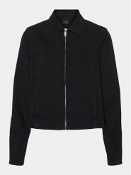 Vero Moda Curve Kurtka jeansowa 10307413 Czarny Regular Fit. Czarne kurtki damskie Vero Moda Curve, bez wzorów, z bawełny, bez kaptura. Za 99.99 zł.